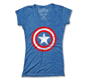 Captain America Shield Distressed Girly